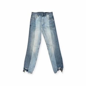 All Saints Kim Two-Tone Blue Straight Jeans 24 W